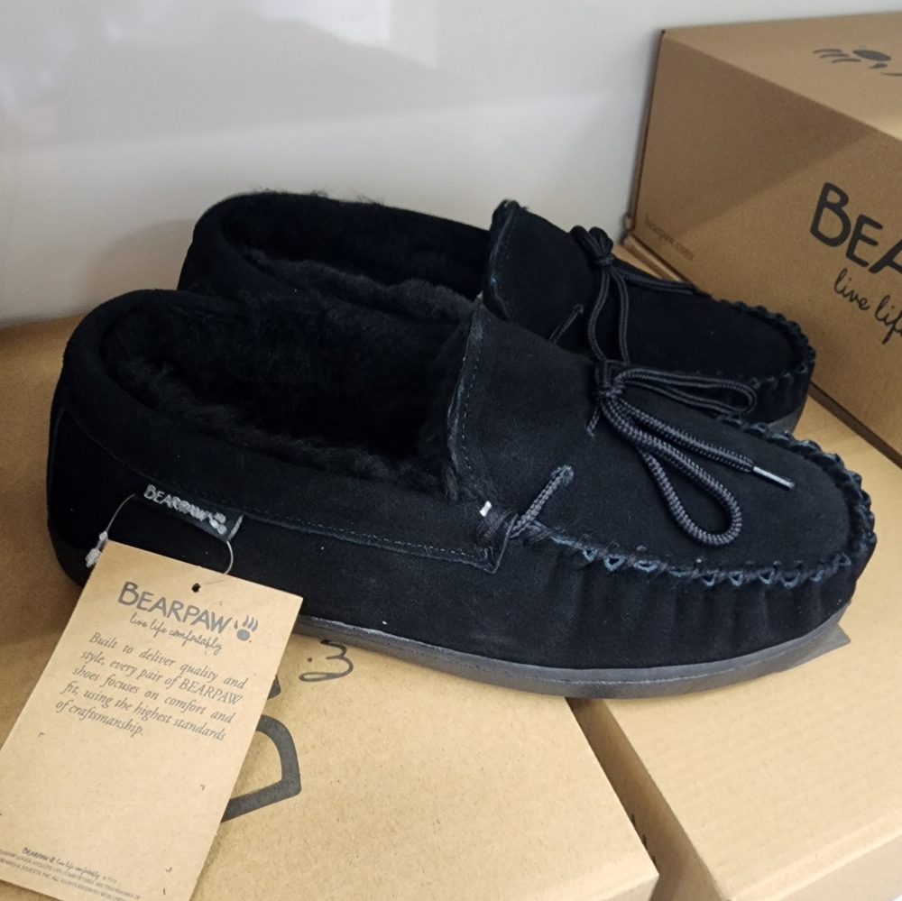 Bearpaw Men’s Moc II Slippers Black